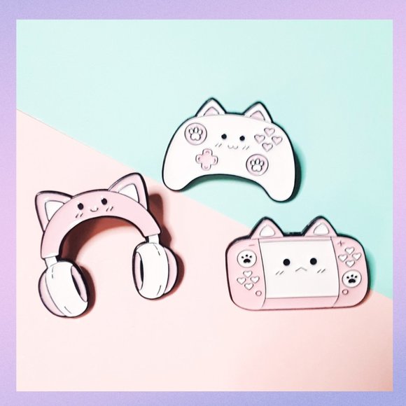 Ahomestyle Other - Kawaii Style Cat Gaming Pins